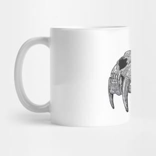 Smilodon skull Mug